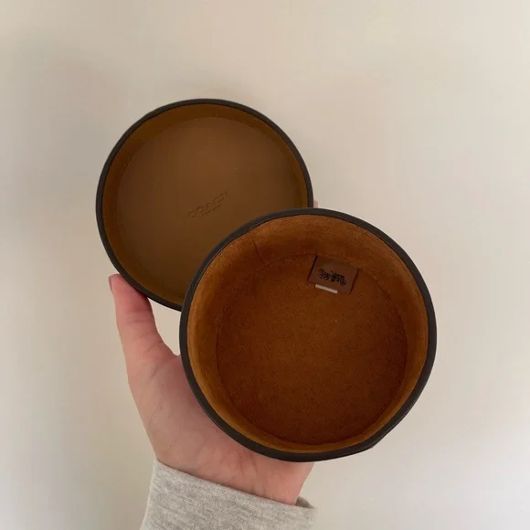 coach vintage cat print design trinket box